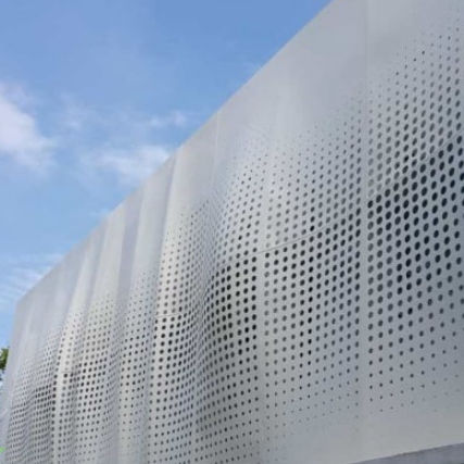 Lamiera metallica perforata - MCT-004 - M-City Aluminum Co., Ltd. - ad arco / in alluminio / per rivestimento di facciata