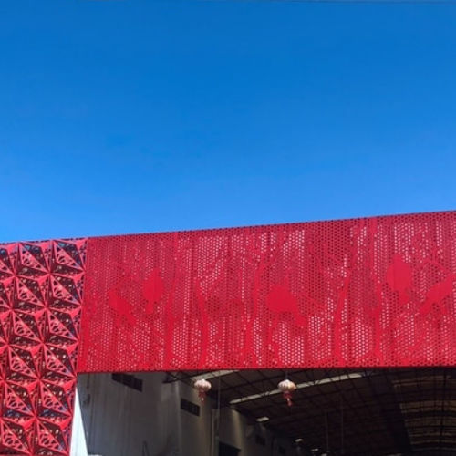Rivestimento di facciata in pannelli - MCT-004 - M-City Aluminum Co., Ltd. - in alluminio / perforato / decorativo