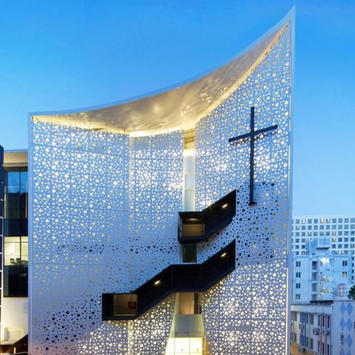 Facciata continua in pannelli - MCT-004 - M-City Aluminum Co., Ltd. - in alluminio / di lunga durata / perforata