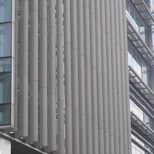 Frangisole in alluminio - M-City Aluminum Co., Ltd. - per facciata / verticale / orientabile