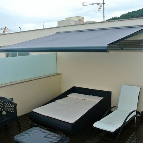 Tenda da sole a cassonetto - CHEBIKA - Sahara Pergolas - retrattile / a motore / per terrazza