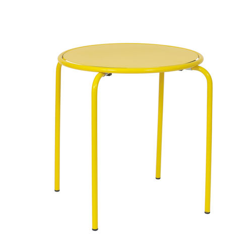 Tavolino basso contemporaneo - model 42 - ARCALO - in metallo / con supporto in metallo / rotondo