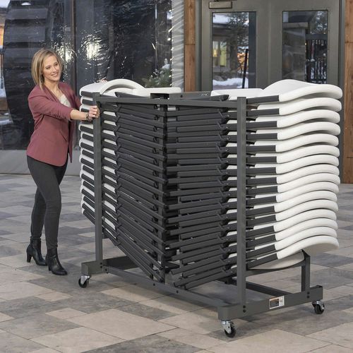 Carrello portasedie - 6525 - Lifetime - contract / in acciaio con rivestimento a polvere