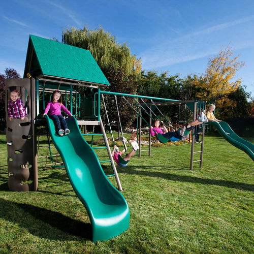 Struttura ludica per parco giochi - BIG STUFF DELUXE SWING SET - Lifetime - in HDPE