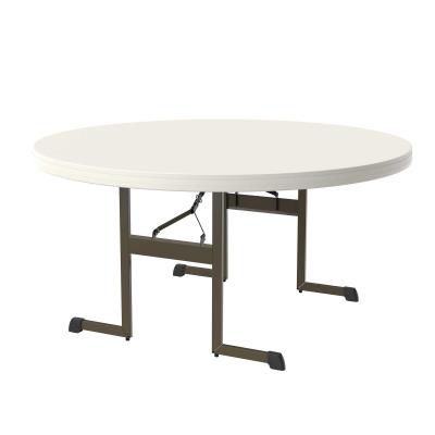 Tavolo contemporaneo - 80313G - Lifetime - in polietilene ad alta densità HDPE / con supporto in acciaio termolaccato / rotondo