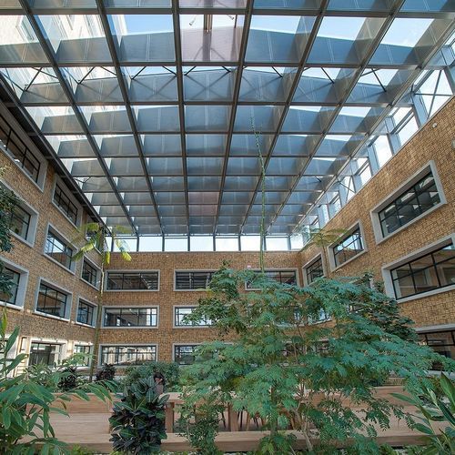 Copertura vetrata fissa - ATRIUM - Forzon - con struttura in acciaio / con struttura in alluminio / trasparente