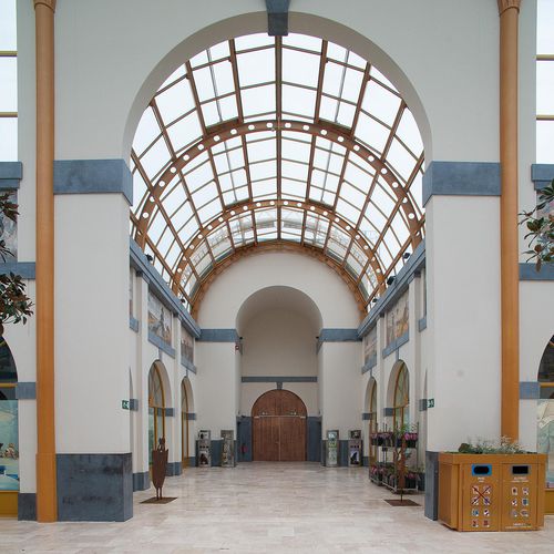 Cupola per illuminazione in vetro - Pairi Daiza - Forzon - in acciaio / curva / per tetto a falde