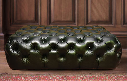 Ottomana chesterfield - Harleq - in pelle / quadrata / rettangolare
