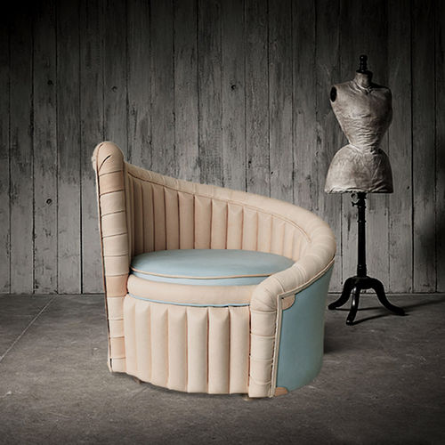 Poltrona design originale - TWIST - Harleq - in pelle / fatta a mano / personalizzabile
