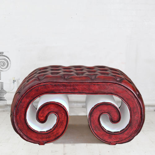 Ottomana chesterfield - IONIC-OUT - Harleq - in pelle / su misura / personalizzabile
