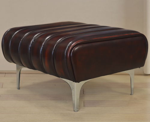 Ottomana contemporanea - TUBES - Harleq - in pelle / rettangolare / da interno