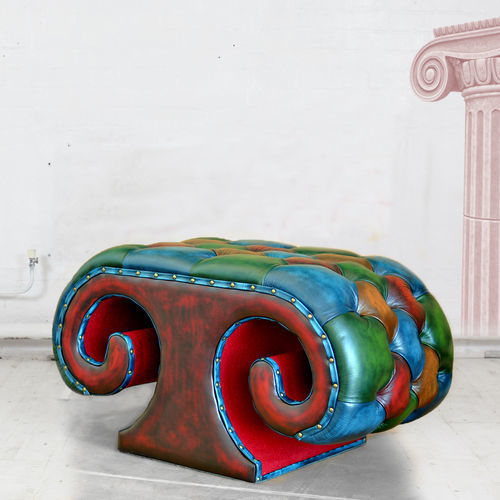 Ottomana chesterfield - IONIC-IN - Harleq - in pelle / altre forme / da interno
