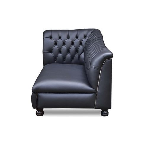Chaise longue chesterfield - QUEEN - Harleq - in pelle / in faggio / 1 posto
