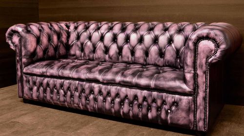 Divano chesterfield - PINKY - Harleq - in pelle / fatto a mano / rosa