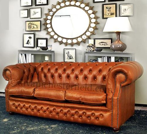 Divano chesterfield - KNIGHTSBRIDGE - Harleq - in pelle / fatto a mano / marrone