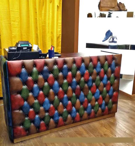Bancone in pelle - EXCLUSIVE - Harleq - dritto / fatto a mano