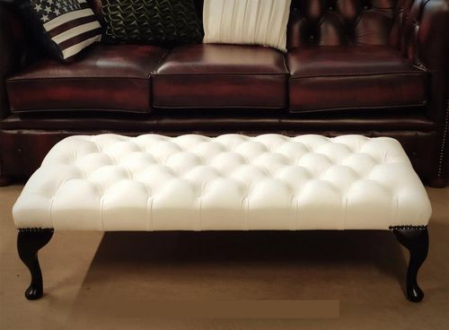 Divanetto imbottito chesterfield - QUEEN ANNE - Harleq - in pelle / con supporto in acagiù / fatto a mano