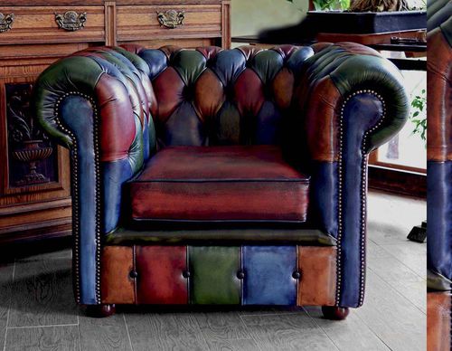 Poltrona club chesterfield - CUSHION  - Harleq - in pelle / in faggio / fatta a mano