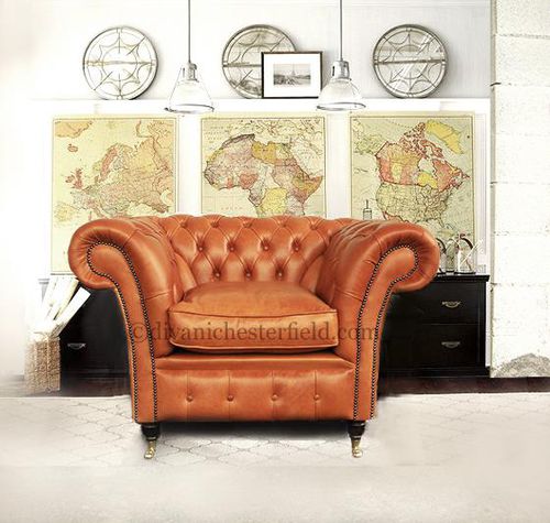 Poltrona chesterfield - BUCKINGHAM - Harleq - in pelle / in faggio / fatta a mano