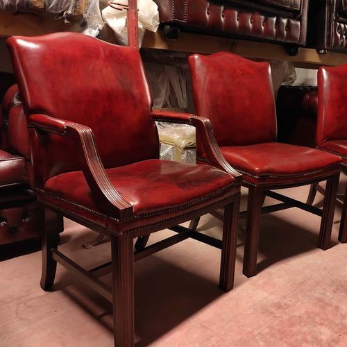 Sedia classica - VINTAGE  - Harleq - da interno / in pelle / con supporto in legno