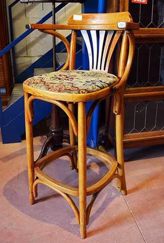 Sedia alta classica - VINTAGE - Harleq - da interno / in tessuto / in legno