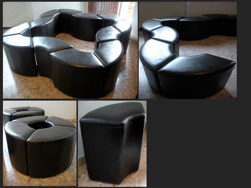 Pouf contemporaneo - Harleq - in pelle / altre forme / modulare