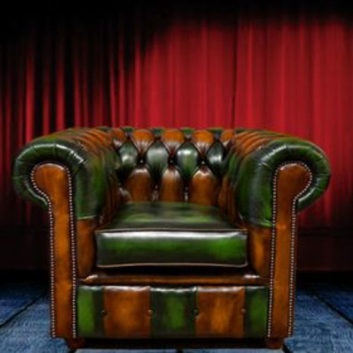 Divano chesterfield - ORGANIC  - Harleq - in pelle / marrone / multicolore