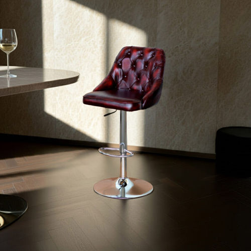 Sgabello da bar contemporaneo - LUX - Harleq - in pelle / con supporto in acciaio inossidabile / con base centrale