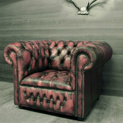 Poltrona contemporanea - PINKY - Harleq - in pelle / grigia / con braccioli