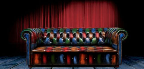 Divano vintage - Harleq - in pelle / su misura / club
