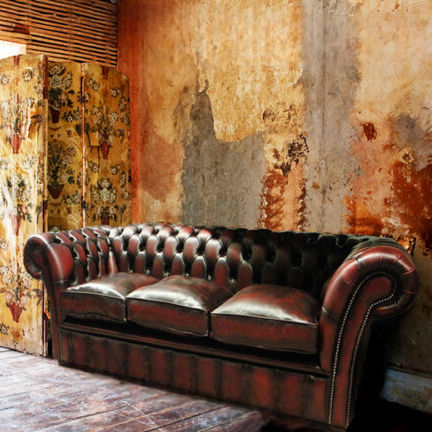 Divano contemporaneo - BUCKINGHAM - Harleq - in pelle / rosso / verde