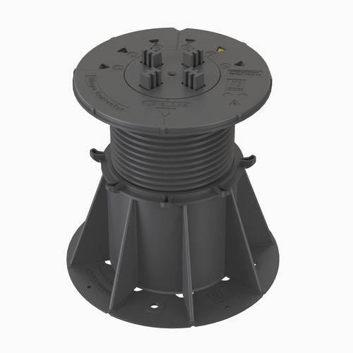 Supporto per pavimento sopraelevato in polipropilene - VERSIJACK® VJ-F4 122-206 mm - Elmich Pte Ltd - da esterno / da interno / regolabile