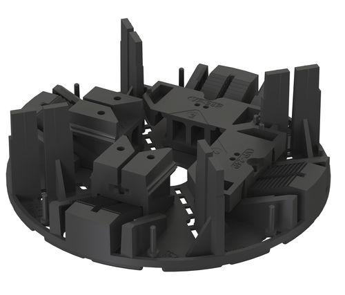 Supporto per pavimento sopraelevato in polipropilene - VersiPave® 24P 24–45 mm - Elmich Pte Ltd - da esterno / regolabile / per listelli