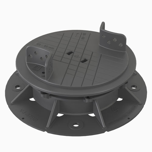 Supporto per pavimento sopraelevato in polipropilene - VERSIJACK® VJ-F1 41-54 mm - Elmich Pte Ltd - da esterno / da interno / regolabile