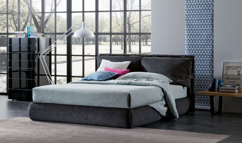 Letto matrimoniale - DUAL - OGGIONI - contemporaneo / imbottito / con testiera