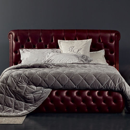 Letto matrimoniale - OPERA LIRICO - OGGIONI - chesterfield / imbottito / con testiera