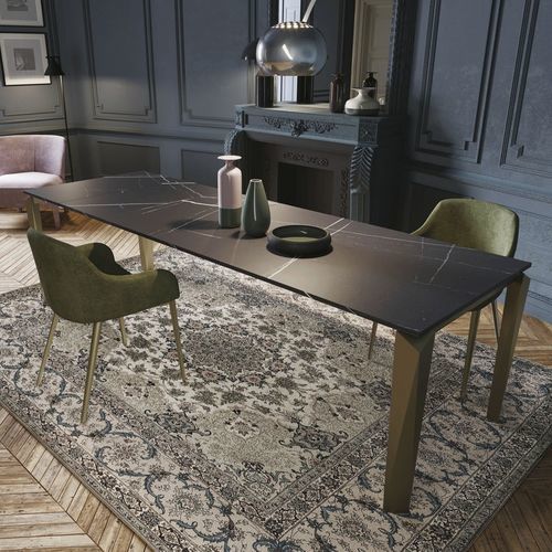 Tavolo contemporaneo - DIAMOND - ZAMAGNA ITALIA - in vetro / in laminato / in ceramica