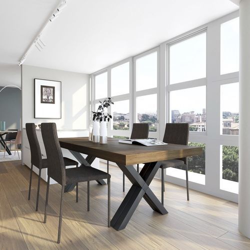 Tavolo contemporaneo - XL - ZAMAGNA ITALIA - in laminato / in melaminico / con supporto in metallo verniciato
