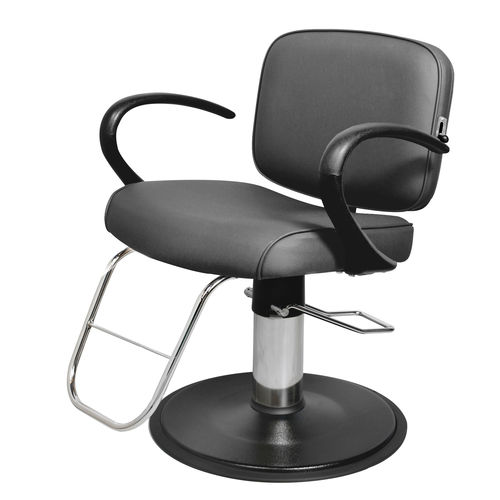 Poltrona da parrucchiere contemporanea - W-64 - kaemark - in vinile / con poggiapiedi / con pompa idraulica