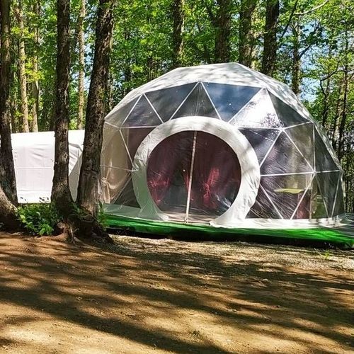 Tensostruttura su ossatura metallica - GLAMPING  - AmarantoIdea - a cupola / per copertura / per muro