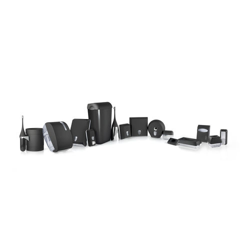 Set da bagno in plastica - LINEA COLORED - BLACK - MAR PLAST Group S.p.A. - a pavimento / da parete / per edifici pubblici