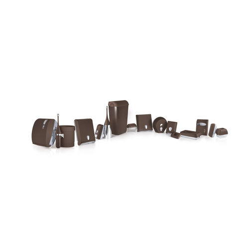 Set da bagno in plastica - LINEA COLORED - BROWN - MAR PLAST Group S.p.A. - a pavimento / da parete / da appoggio