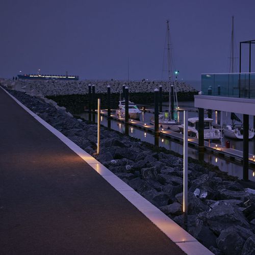 Lampioncino contemporaneo - MIRROR - pvd concept - in acciaio inossidabile / LED / IP67