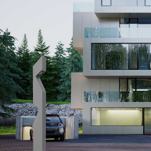 Lampioncino per uso residenziale - IODIN RX - BSI LIGHTING TECHNOLOGIES INC. - contemporaneo / con diffusore in vetro temprato / in acciaio inossidabile
