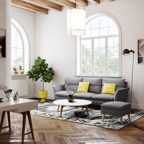 Divano design scandinavo - AR-100-20-30-20-002 - PLACE TO BE. - in tessuto / con poggiatesta / con schienale alto