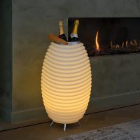 Lampada con cassa acustica da tavolo - SYNERGY 65PRO - kooduu - a sospensione / in alluminio / in plastica
