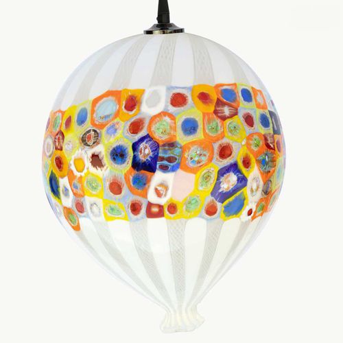 Lampada a sospensione - BALLOON WITH MILLEFIORI  - Original Murano Glass s.n.c. - in vetro soffiato / in vetro di Murano / contemporanea