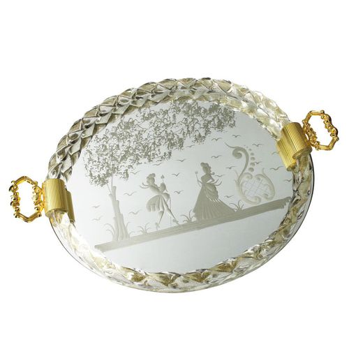 Vassoio di servizio in oro - ELISABETTA  - Original Murano Glass s.n.c. - in vetro di Murano / per uso residenziale