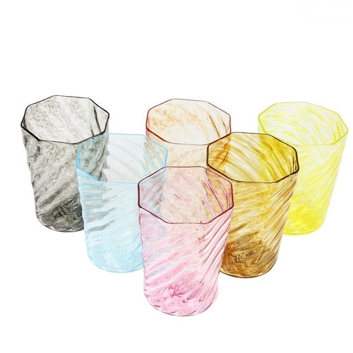 Bicchiere da vino - OCTAGONAL AND TWISTED - Original Murano Glass s.n.c. - da cocktail / in vetro soffiato / in vetro di Murano
