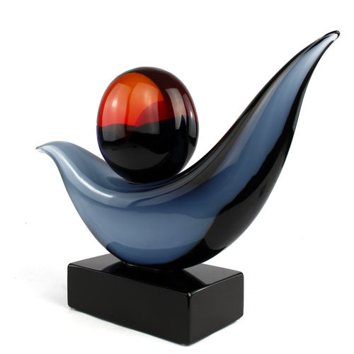Scultura in vetro di Murano - ABSTRACT : SUNSET ON THE SEA - Original Murano Glass s.n.c.